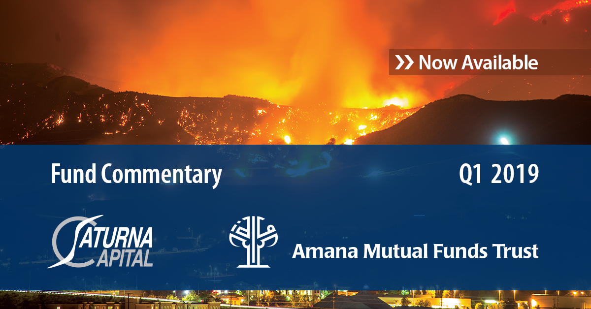 Kcs Third Quarter 2016 Bsea Commentary >> Q1 2019 Commentary Amana Mutual Funds Saturna Capital Kcs Third Quarter 2016 Bsea Commentary >> Q1 2019 Commentary Amana Mutual Funds Saturna Capital