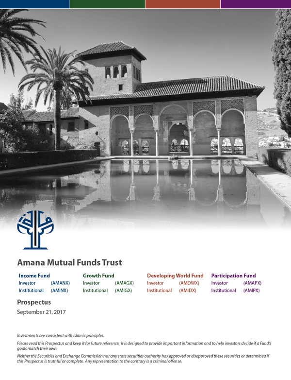 Amana Mutual Funds Prospectus Cover