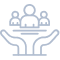 Hands lifting community