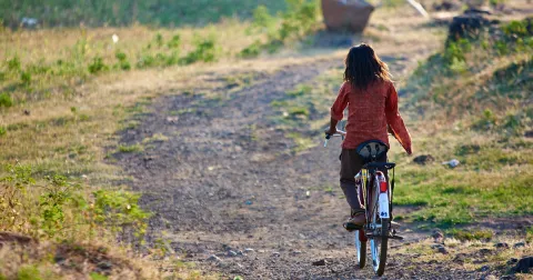 Girl on Bike