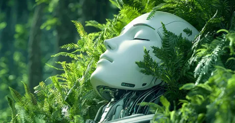 sleeping robot