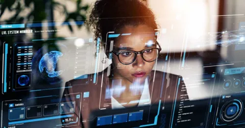 Women working with AI