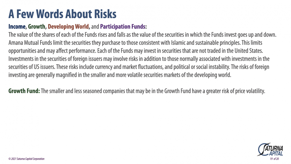 A Few Words About Risk