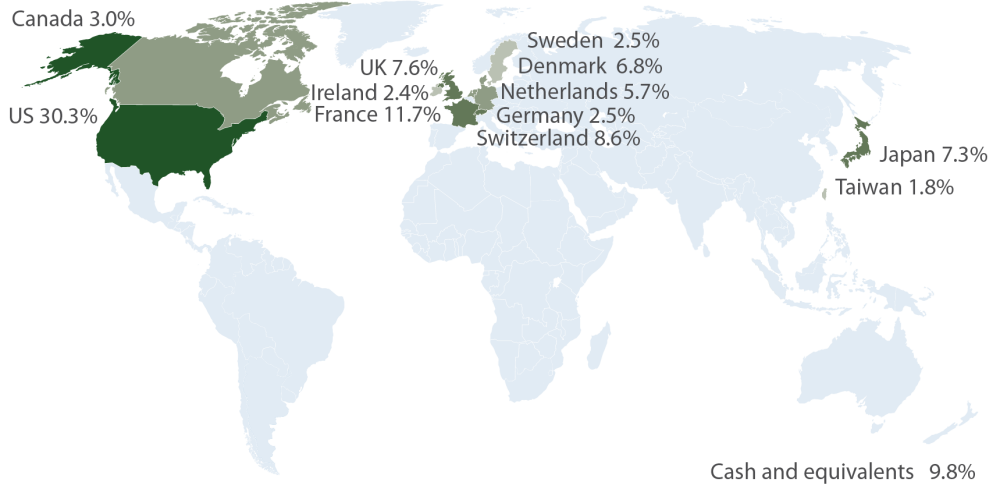Sustainable Equity Fund Country Allocation
