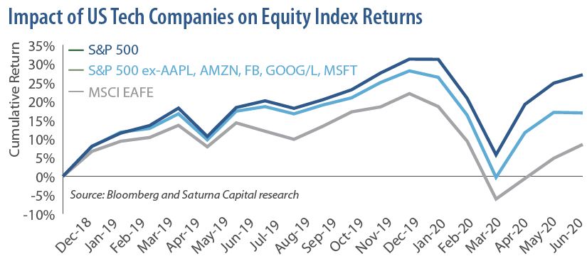 Impact of US Tech Companies on Equity Index Returns