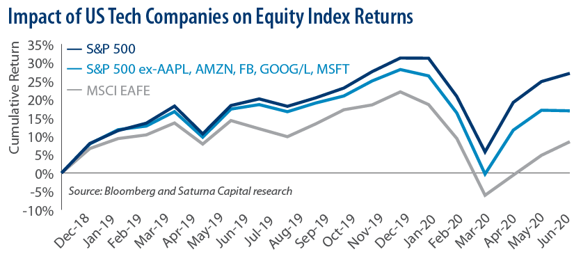 Impact of US Tech Companies on Equity Index Returns