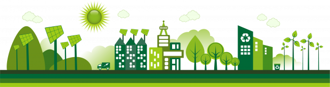 A sustainable cartoon city