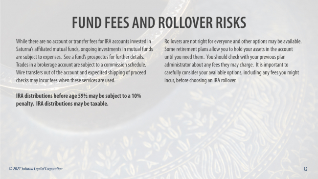 Fund Fees and Rollover Risks