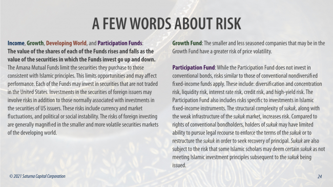 A Few Words About Risk