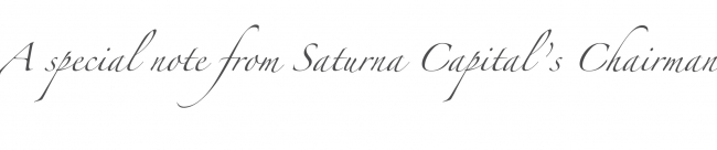 A special note from Saturna Capital's Chairman