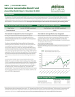 Saturna Sustainable Bond Fund Annual Report